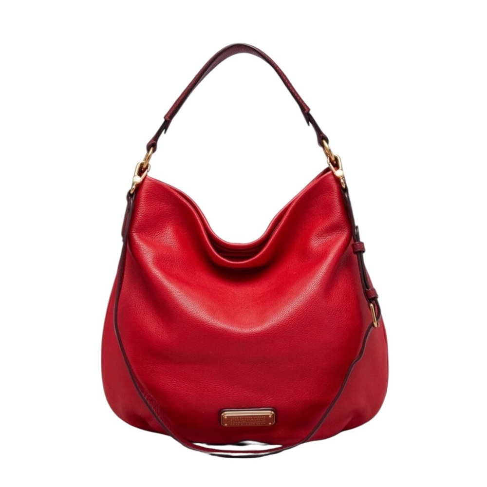 NWT MARC JACOBS Q HILLIER WORK WEAR RED LEATHER HOBO/CROSSBODY BAG
